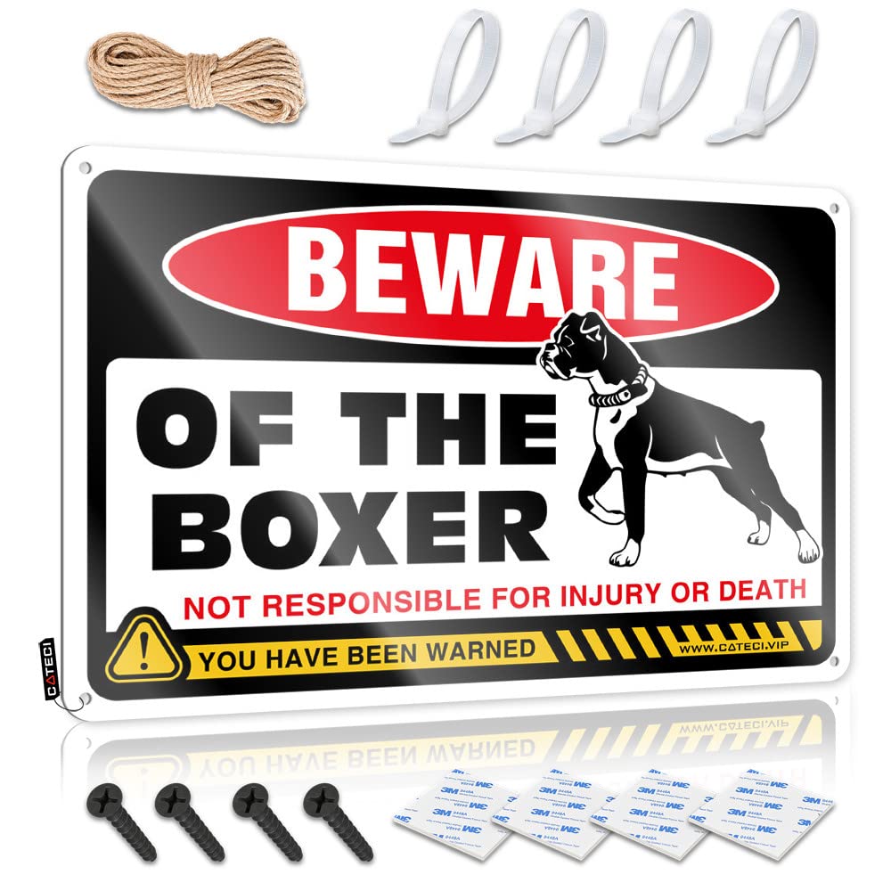 Funny Kitchen Decor Beware Of Boxer Tin Sign Bbq Signs Outdoor Funny Desk Signs(30X40CM)