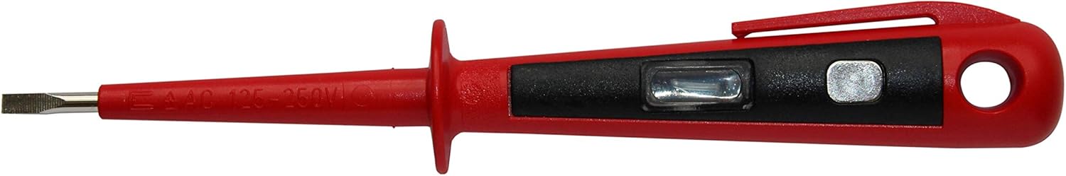 H+H Werkzeug SDSX6 Screwdriver Set 6 Pieces Including Voltage Tester VDE Tested Made in Germany Red/Yellow