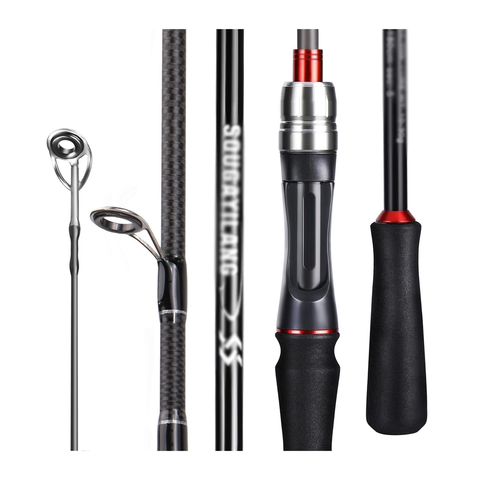 Caña de Pescar Juego de carretes y cañas de pescar giratorios 1,8 m 2,1 M caña de pescar baja y carretes de pesca giratorios con kit completo de hilo de pescar Vara de Pescar ( Size : 1.8M-1000 reel ,