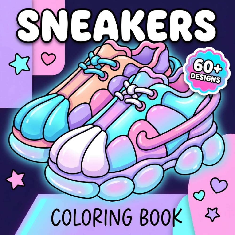 Sneakers Coloring Book: Over 60 Fresh And Fashionable Designs For Adults And Teens To Relax, Color, And Enjoy Trendy Artistic Fun