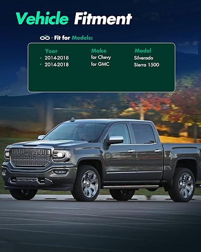 Miniatura 3 de SCITOO Reemplazo de parachoques trasero cromado de acero para 2014-2018 para Chevy Silverado para GMC Sierra 1500 parachoques trasero viene sin