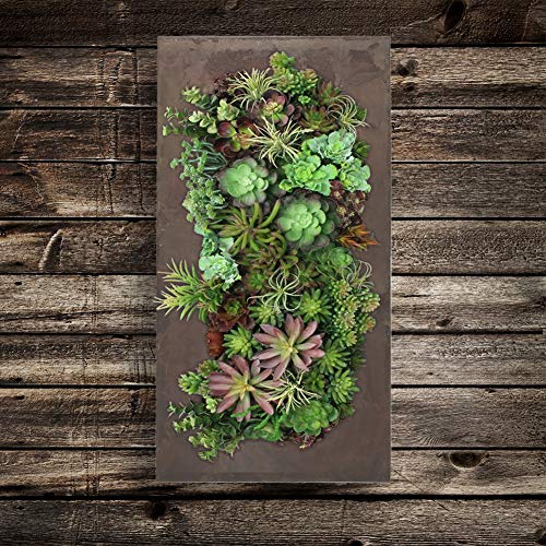 Vandue Modern Home Living Wall Galvanized Steel/Zinc Succulent Planter (Aged Zinc, 12 Pocket) - Image 4