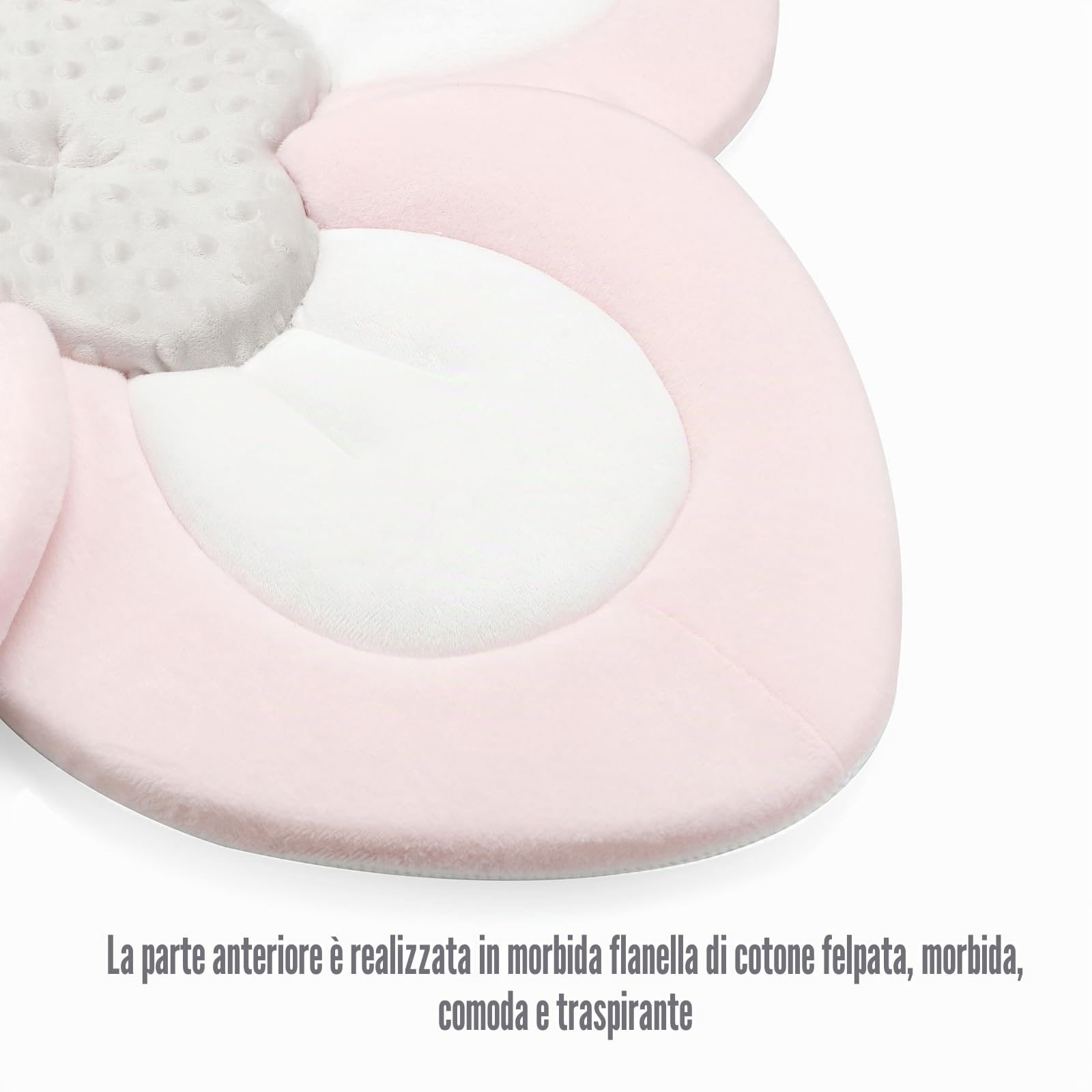 PandaEar Pad da Bagno per Bambini Neonati | Petali di Fiore Morbidi per Vasca da Bagno, Regalo Essenziale per la Doccia (Rosa)