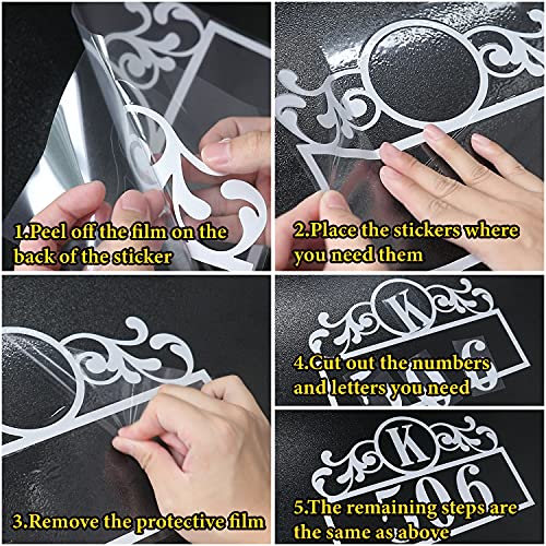 Reflective Mailbox Numbers Sticker With Custom Initial Monogram, Modern Number Vinyl Mailbox Lettering Decal, Self Adhesive Sticker For Signs, Door, Cars, Trucks, Home, Business, Address Number #TOP5