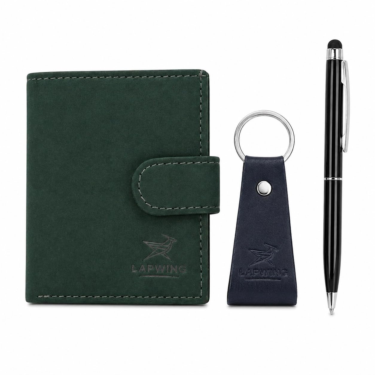 Premium Men’s Gift Set – RFID Pop-Up Wallet, Leather Keychain & Metal Pen Combo | Luxury Gift Box for Men | Birthday (Green)-image-45