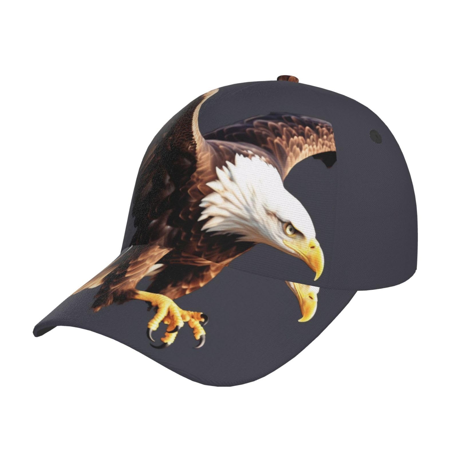 Bktraverpt Unisex Black Stylish Eagle Baseball Cap, Golf Cap, Sun Caps - Casual Outdoor Sports Breathable, Adjustable Trucker Hat For Women And Men