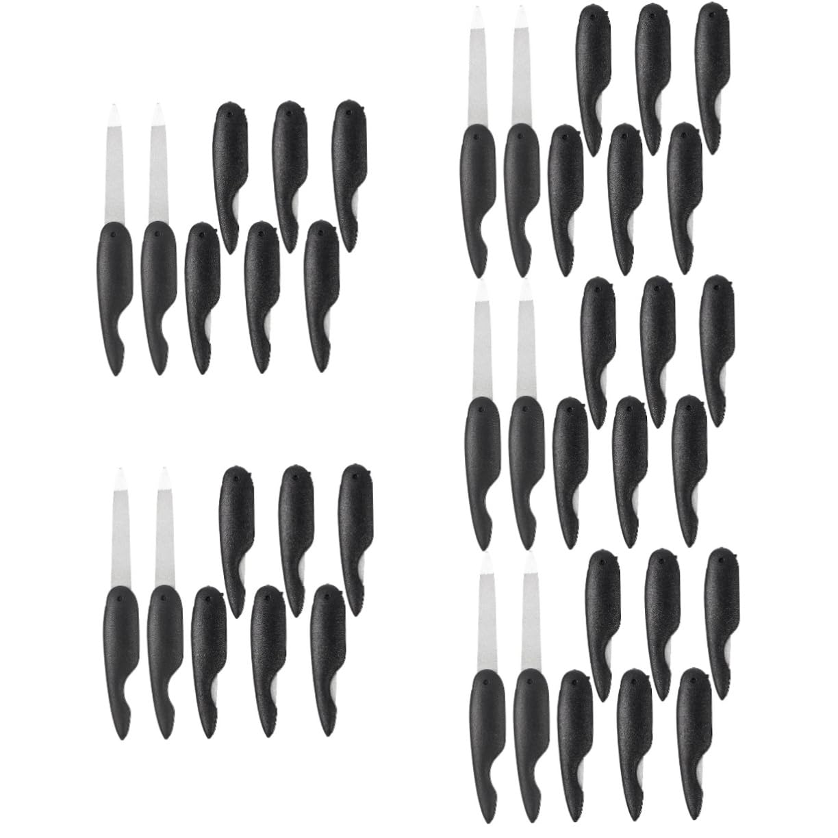 Healeved 40piezas Uñas Metálica De Doble Cara Para Manicura y Pedicura Diseño Portátil y Compacto Herramienta Para Uñas Acrílicas y Naturales