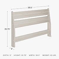 Vista 3 de Signature Design by Ashley Socalle - Cabecero completo, con listones abiertos, color beige natural