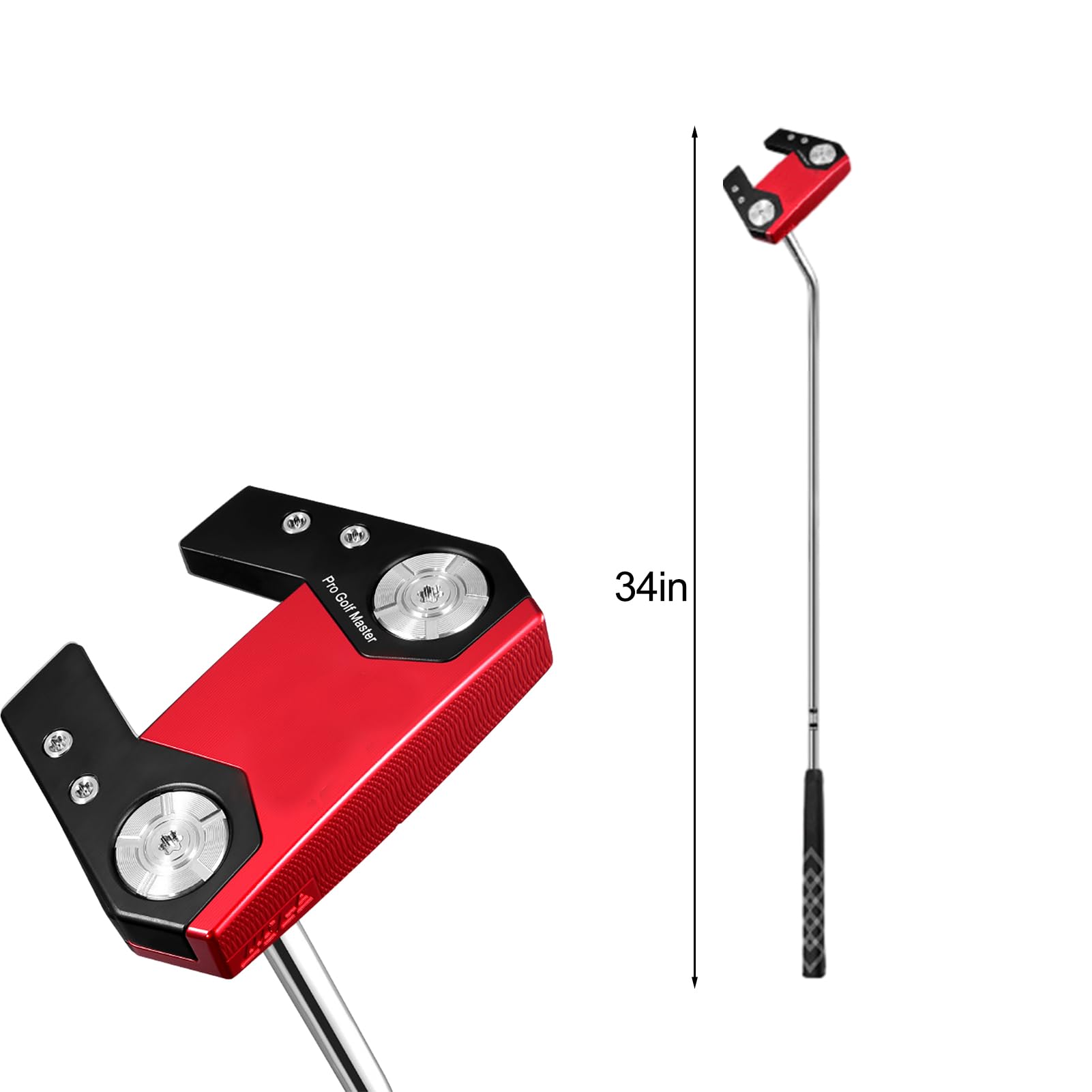 Putters De Golf para Hombres Diseño Ambidiestro Reversible De Doble Cara