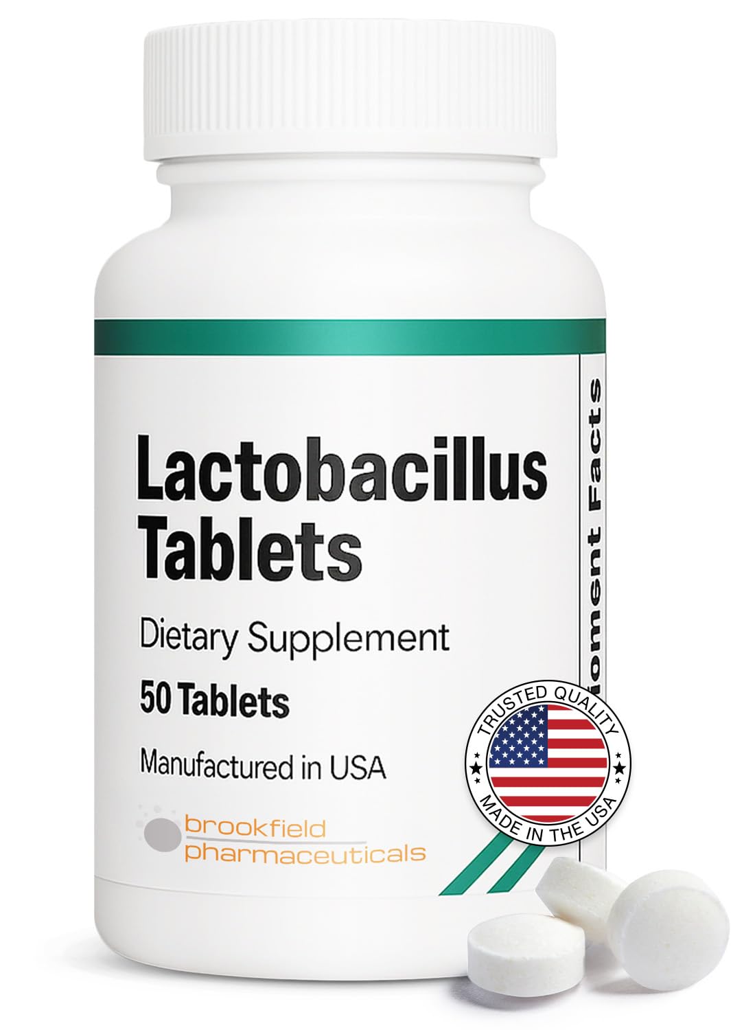 Lactobacillus Probiotics for Women and Men 50 Tablets with Lactobacillus Acidophilus & Bulgaricus Probiotic, Dietary Supplements Tablets for Daily Gut Support, Digestive Health & Internal Balance