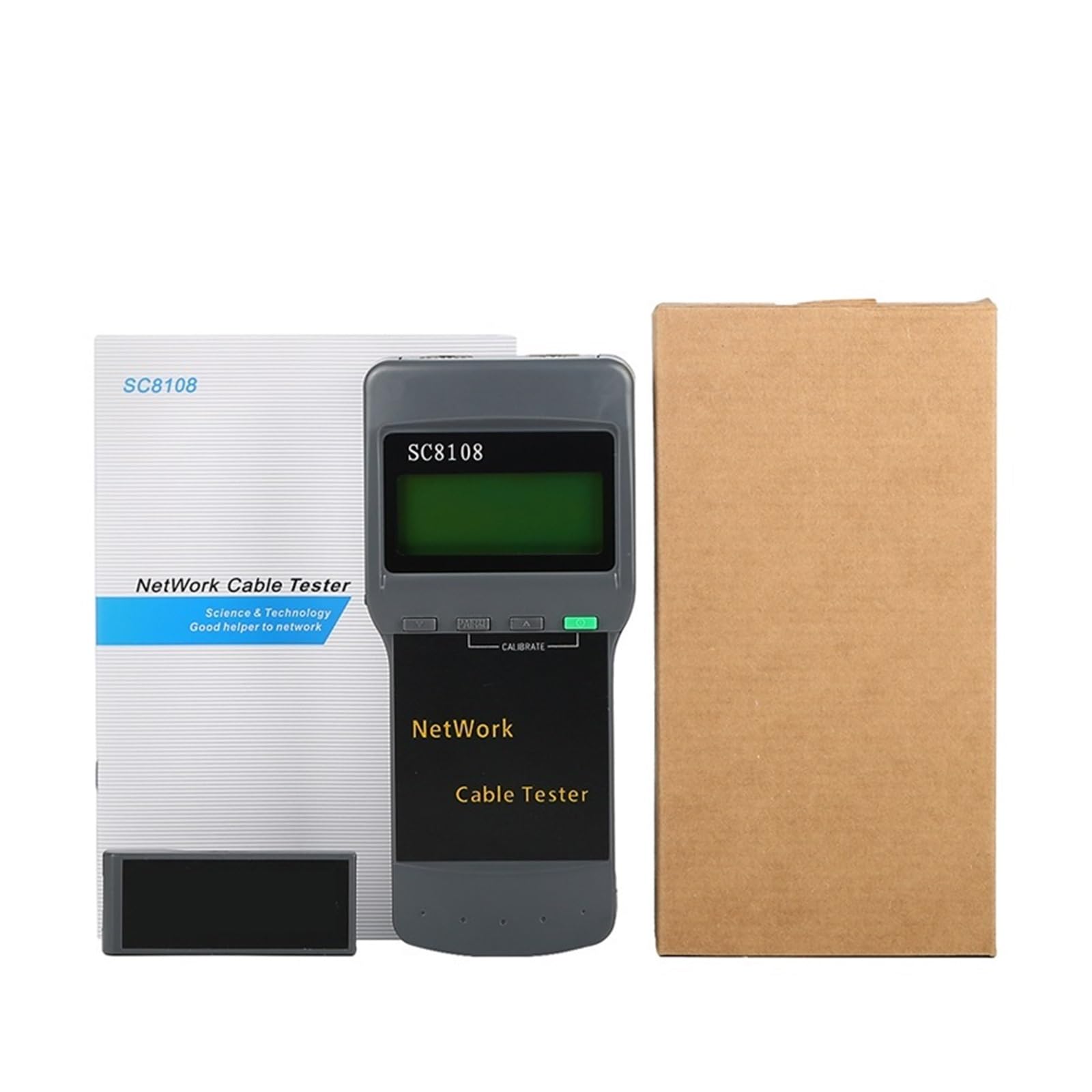 Testeur de Fibre Testeur De Réseau LCD Portable, Câble Téléphone LAN Et Compteur Avec Affichage RJ45