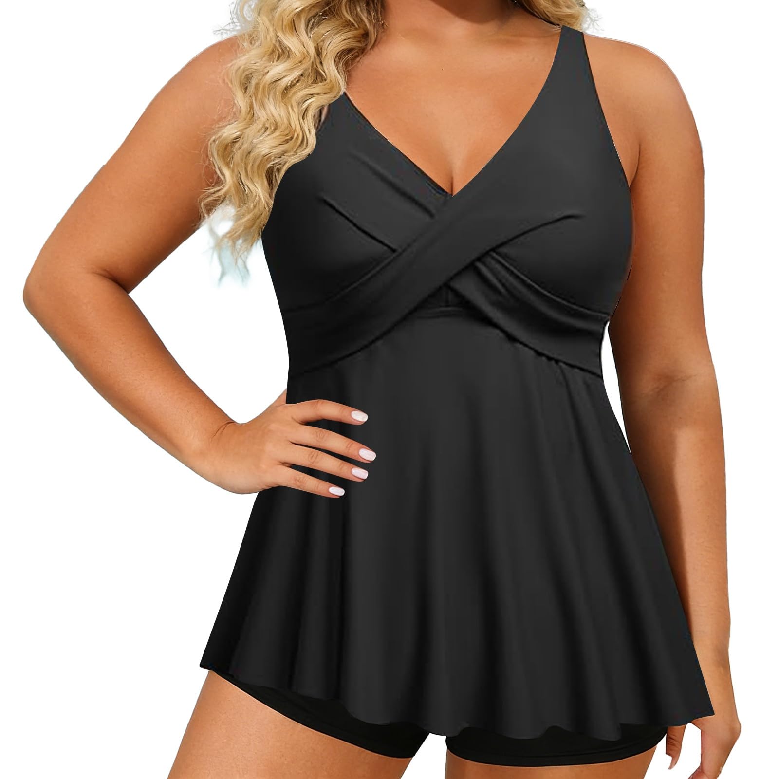 Maillot de bain tankini grande taille pour femme - Pour l'été, la plage, la piscine, les vacances