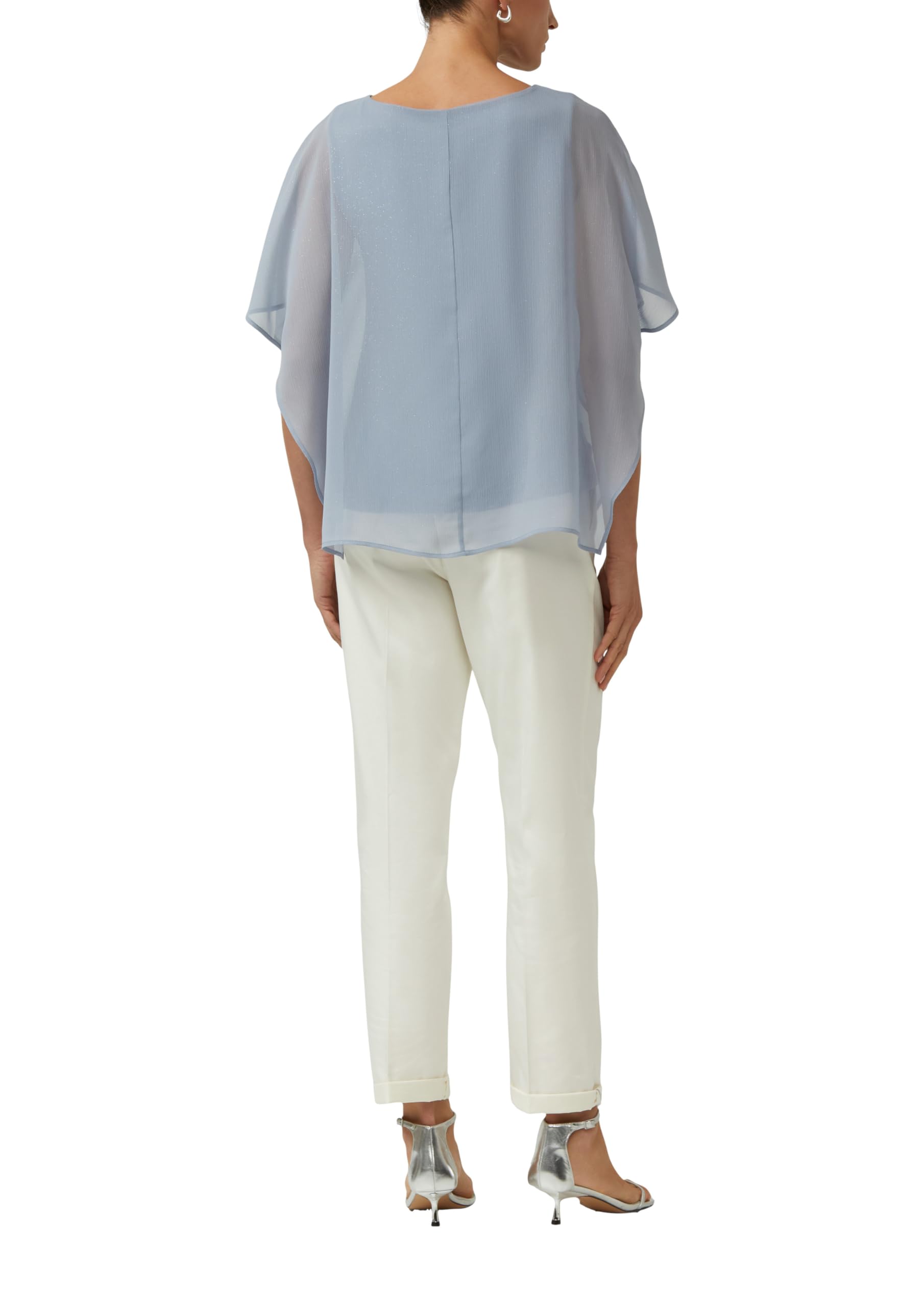 s.Oliver Chiffon-Shirt im Relaxed Fit mit Jersey-Top