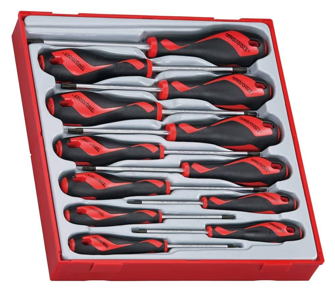 Teng Tools 12 Piece Torx Type Screwdriver Set - TTD912TXN,Silver
