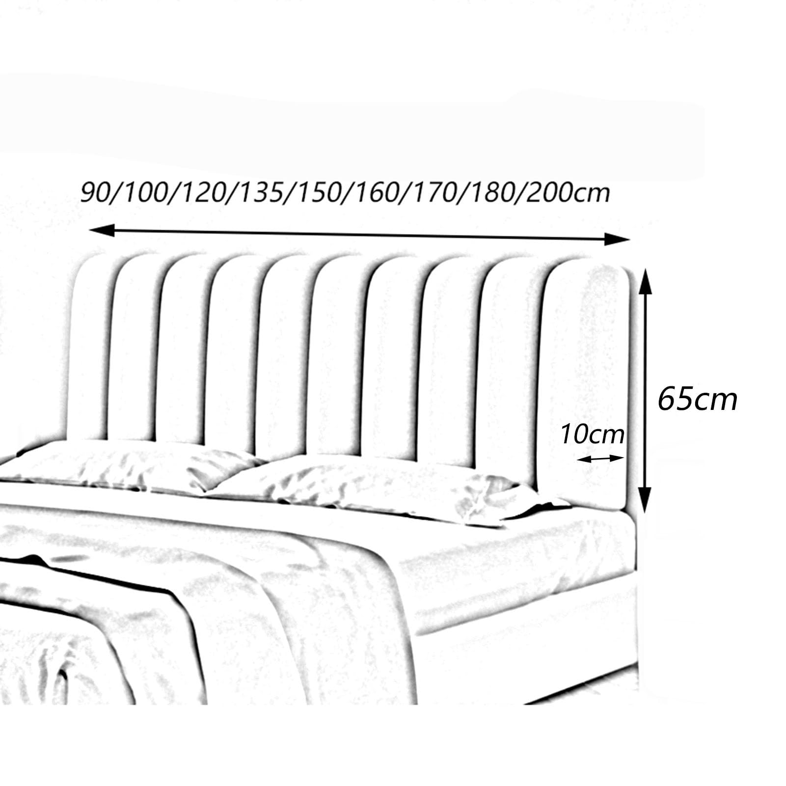 Tête de lit capitonnée Queen – Tête de lit murale en tissu avec coutures carrées rembourrées pour plus de confort Couleur grise 160 x 65 x 10 cm Idéal pour sommier tapissier ou planche bunkie