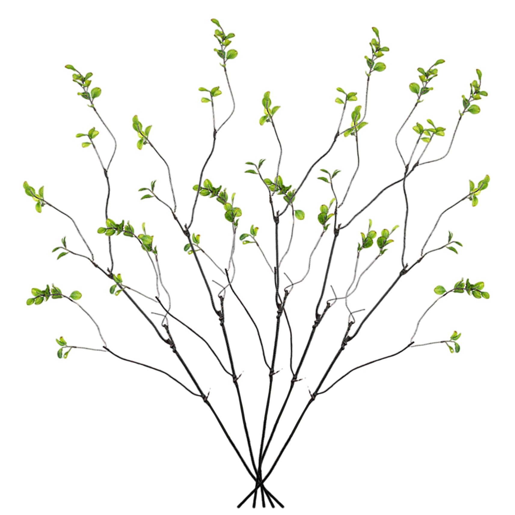 Comebachome 5PCS Stems for Vase, Realistic Touch Faux Greenery Stems, Bendable Ficus Branches for Home Office Wedding Table Centerpiece Decor, for Vase, Faux for