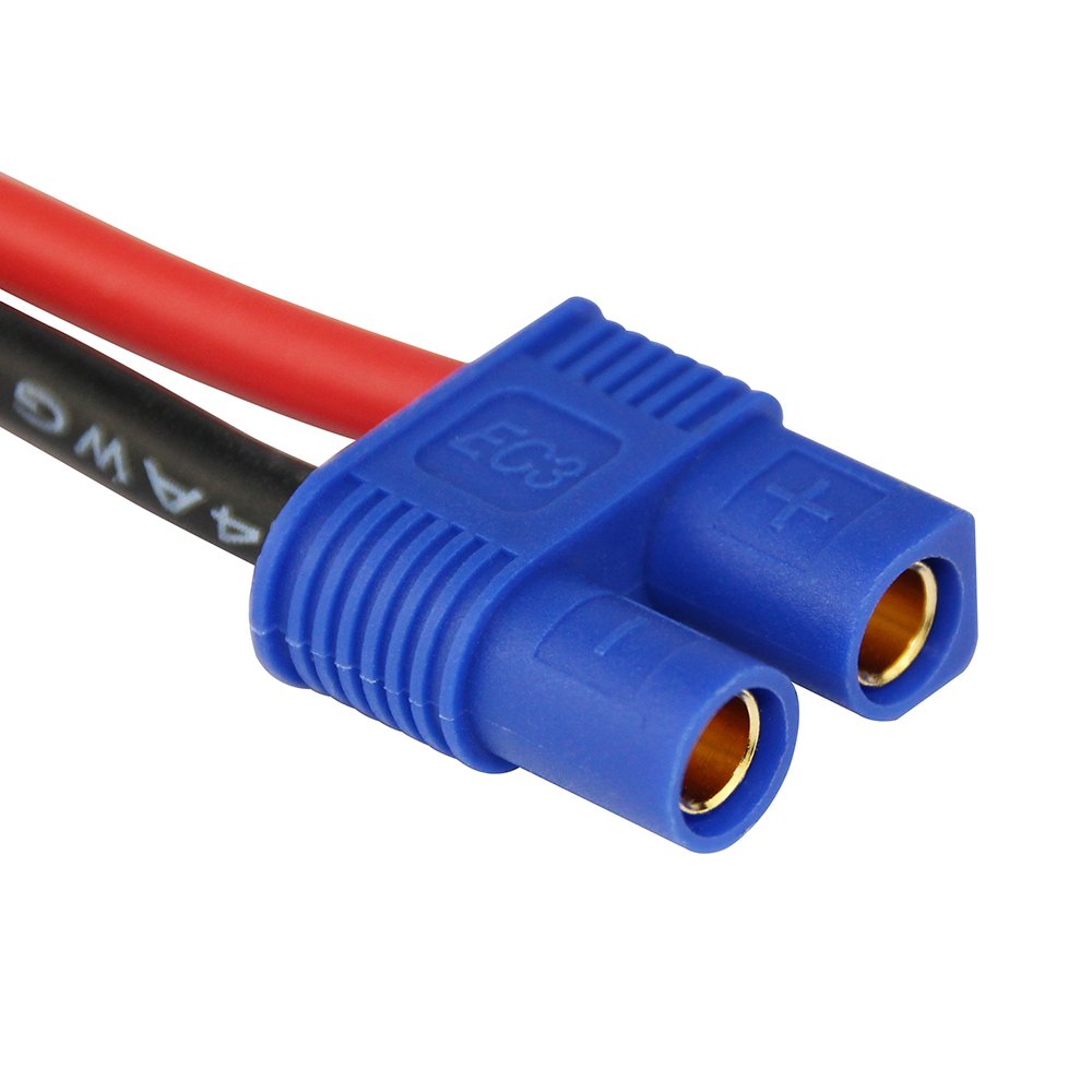 4 Pezzi Cavo Adattatore XT60 Maschio A EC3 Femmina - 5 Cm, 16AWG, Per Batterie RC E Drone - 2