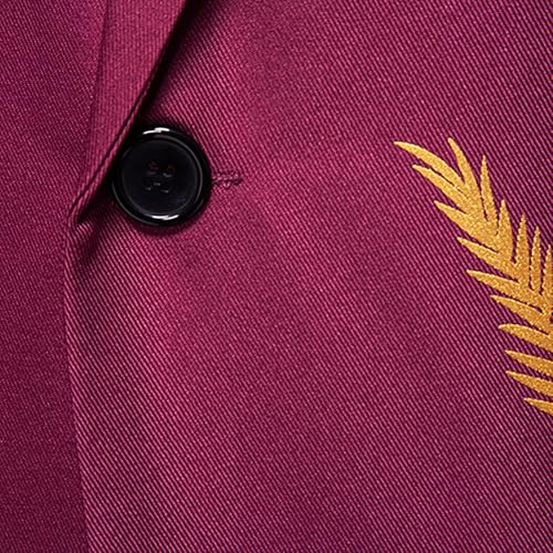 Men's Wheat Printed Suit Coat Fashion Slim Fit Long Sleeve Lapel Button Dress Blazer Harvest Festival Galas Jacket Plus Size4