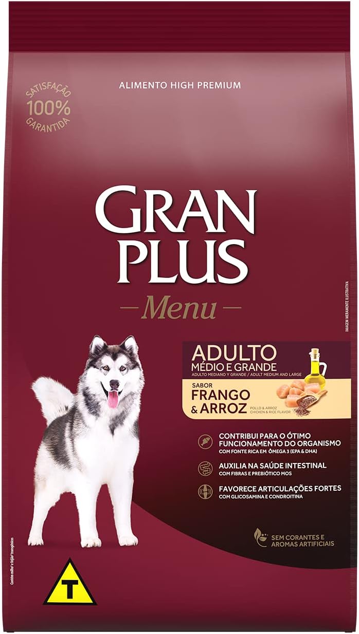 GRAN PLUSRação Menu Cão Adulto Médio e Grande