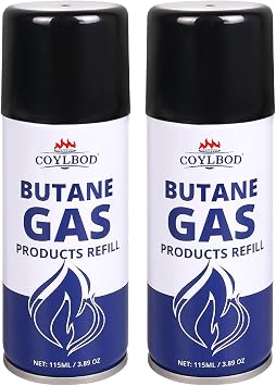 Butane Refill, Premium Butane Fuel 115 ml, 99.99% Pure Butane Lighter Refill for Torch Lighter 2 Can