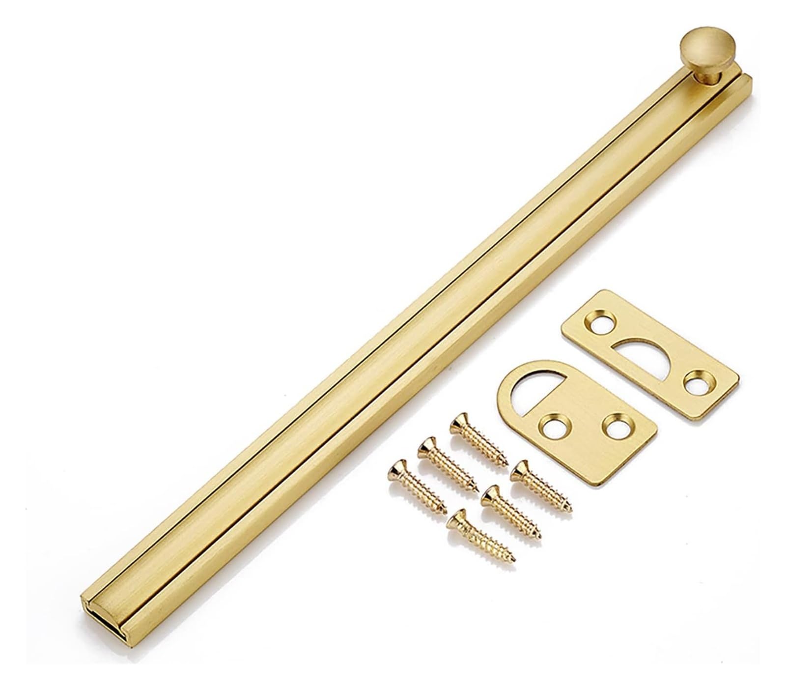 Door Latch， All Copper Slide Door Bolt 2-8in Multicolor for Childproofing and Petproofing(Gold,8in)