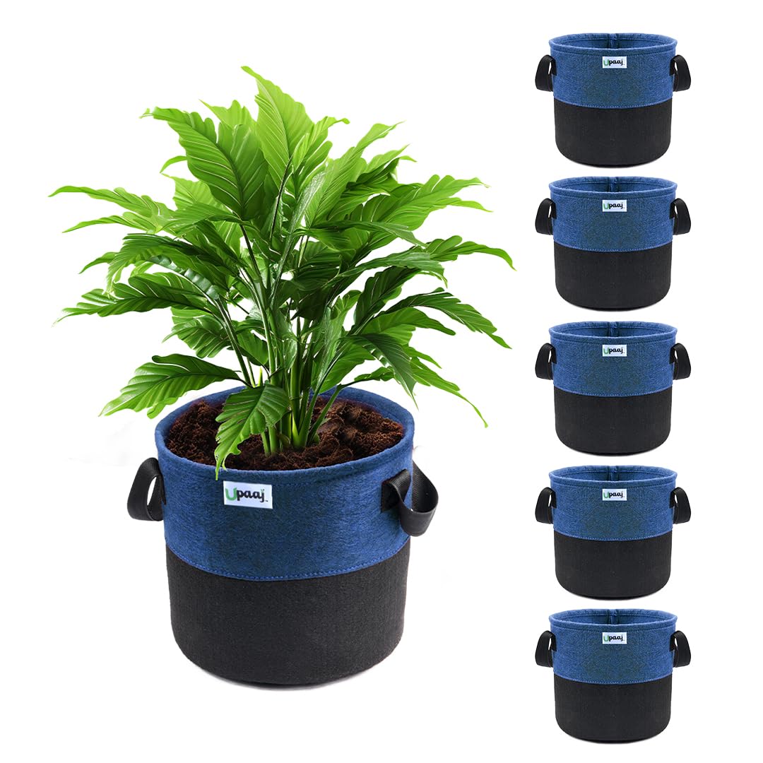 UPAAJ Premium geo Fabric Grow Bags 8x8 inch | Grow Bags for Terrace Garden Setup | Grow Bags for Plants | Plant Bags for Home Garden | Garden Bags for Plants | Growbags Pack of 6 (B0DF2WHYGF) Amazon Price History, Amazon Price Tracker