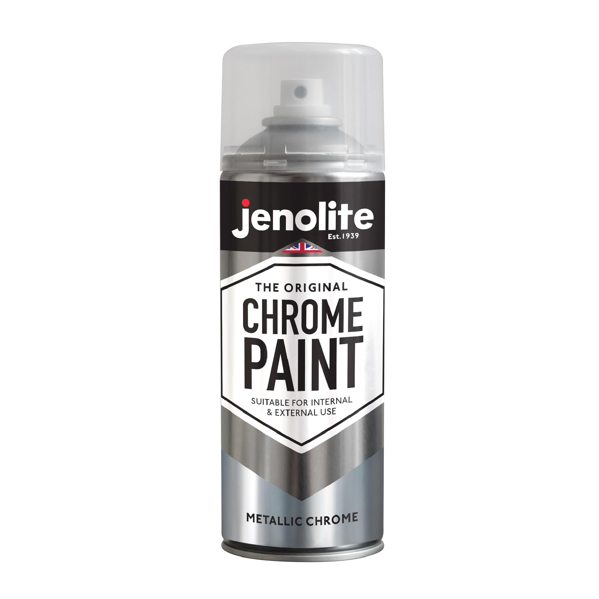 JENOLITE Vaporisateur Bombe de peinture chromée lisse - Convient pour l'intérieur et l'extérieur - 400 ml