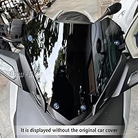 Vista 4 de Parabrisas de motocicleta carenado deflector deflectores de viento para Yamaha XMAX300 Xmax 300 X-MAX300 X-MAX 300 2023 (negro)