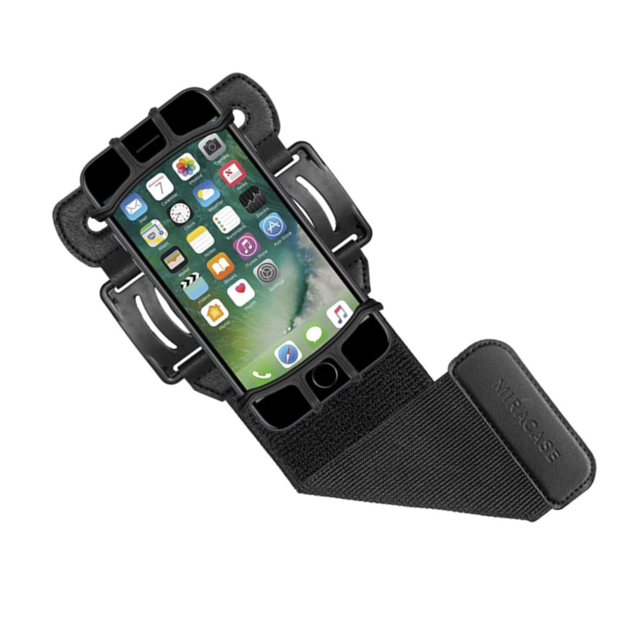 Angoily 2stücke Drehbarer Armband Handyhalter Für Sport Jogging Und Laufen Elastisches Material Einfacher Zugriff Smartphone Farblich Zufällig