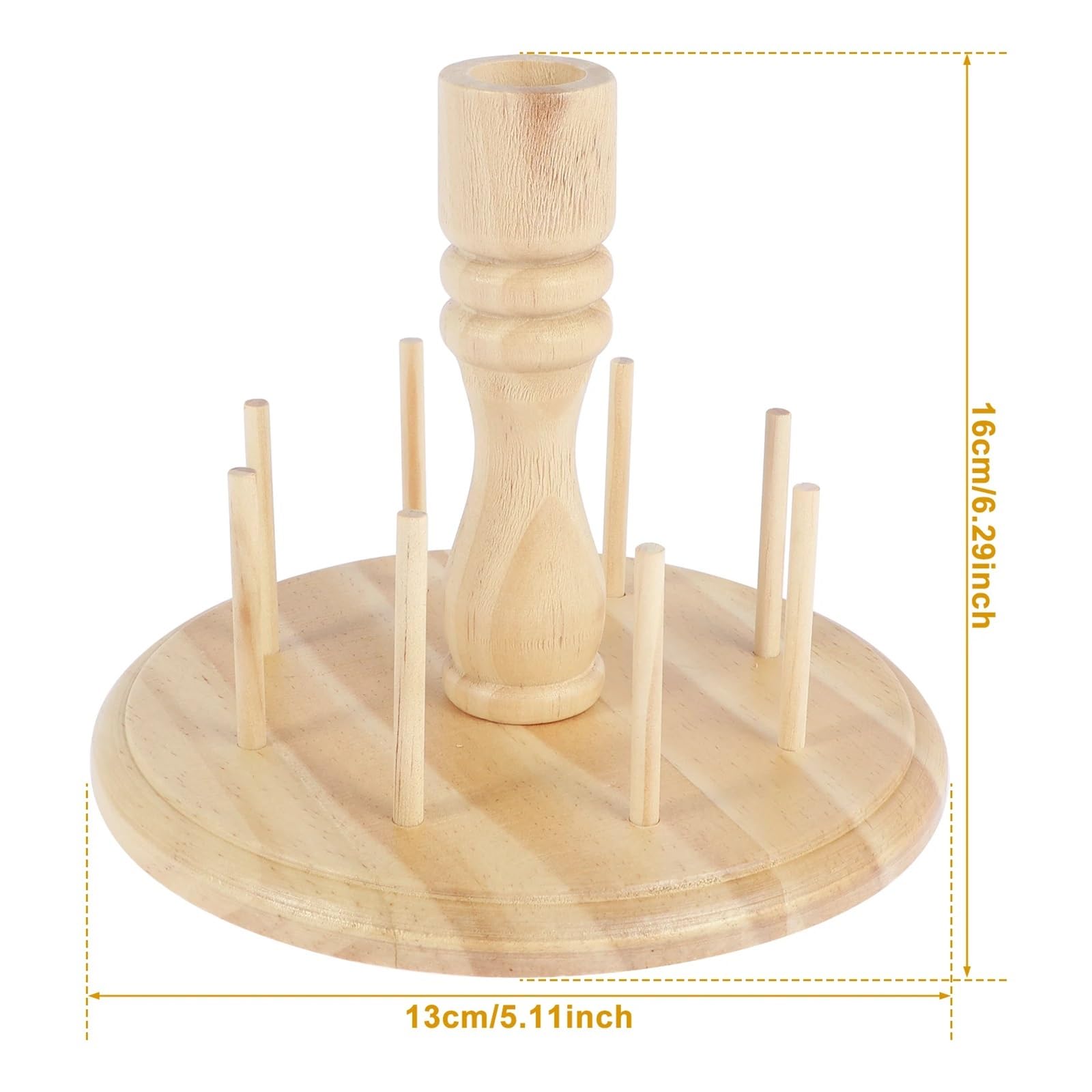 NäHgarn Aufbewahrung Garnrollenhalter aus Holz, Regal for 8 Garnrollen, Organizer, platzsparend, Nähspulenhalter, Aufbewahrungsregal for Nähgarn for Nähen