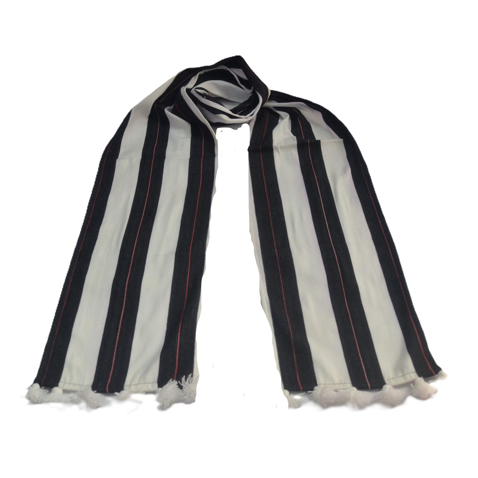 assam gamosa Brand : Nort East Traditional Simple Muffler/Scarf with Black & White Mix Colour. Size:(180x19) cm-picture-53