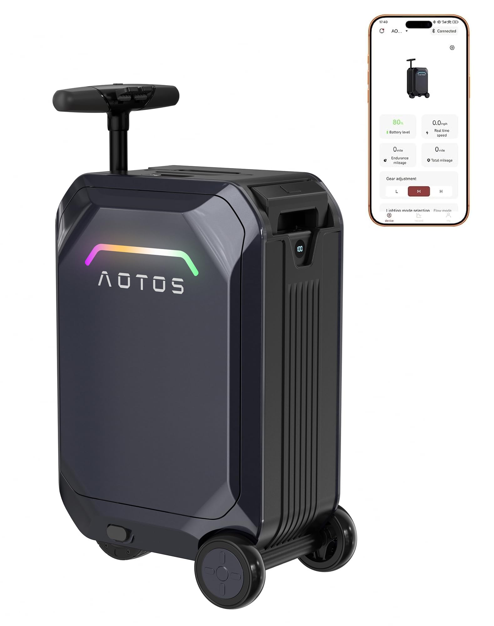 Photo 1 of **Unable to Test** AOTOS Smart Rideable Carry-On Luggage