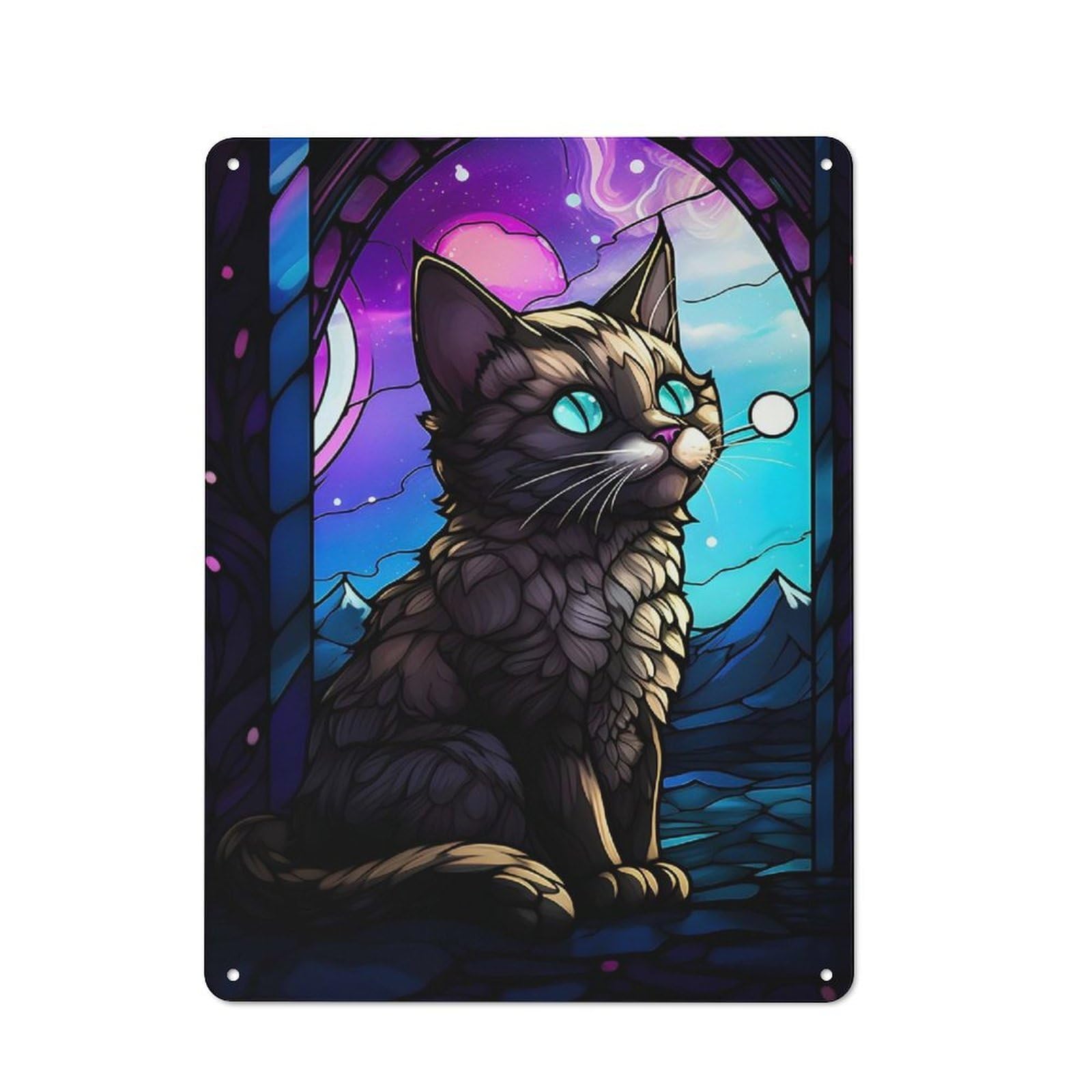 Junmoney Cat The Wild Vintage Tin Sign 40X30cm For Lounge Or Reading Corner, For Reading Corner Decorators