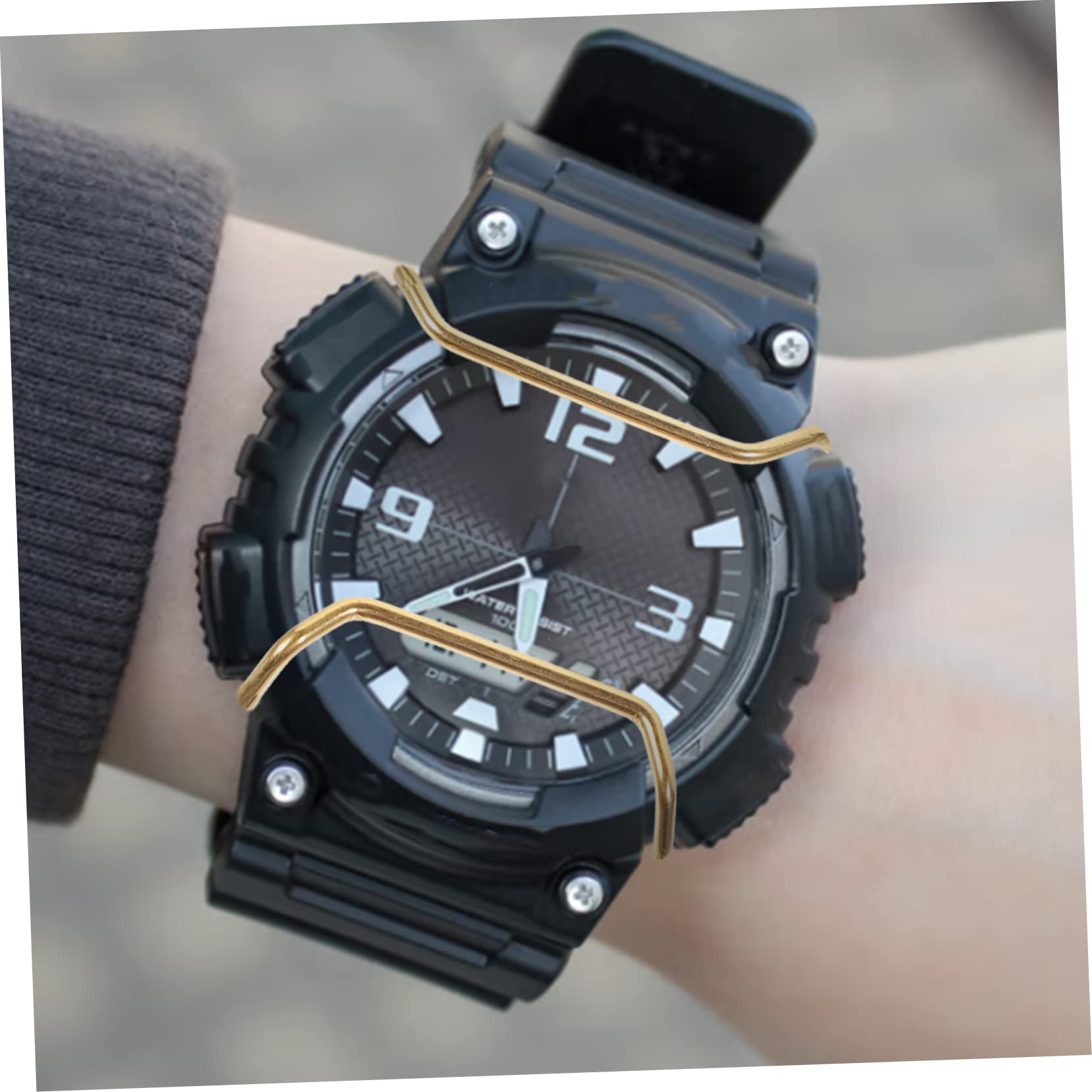DOITOOL 4 Pièces Montre Pare-Chocs écran en métal Accessoires de Protection Montres Coque de Protection Garde de en Acier Inoxydable Garde de Robuste Cadran Protecteur dw5600