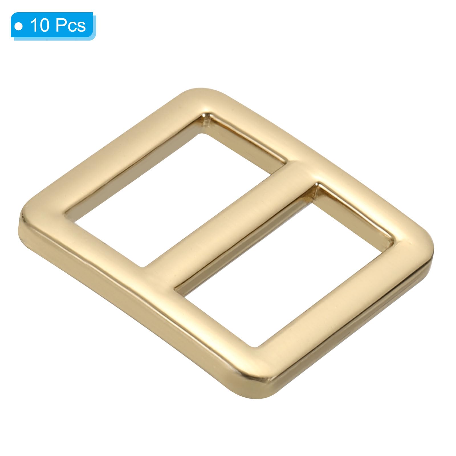 PATIKIL 20mm Tri-Glide Slide Buckles, 10 Pack Metal Webbing Strap Fastener for Backpack Bag Belt Gold - Image 3