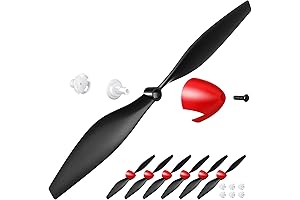 Riakrum 6 Sets Carbon Fiber Plane Propellers with Nose Cone and Adapters...