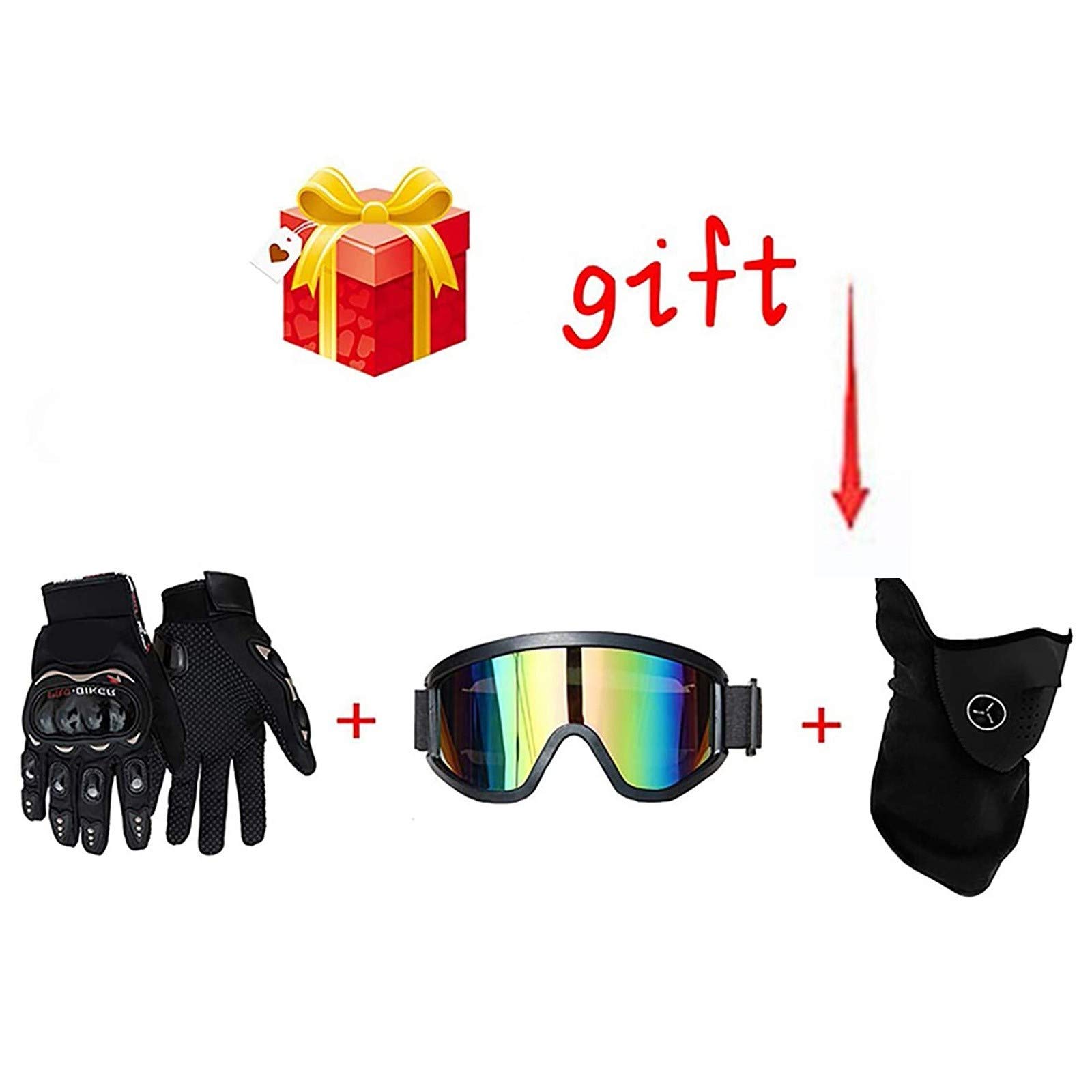 Motorcrosshelm Jeugd Offroad-uitrusting Combo Motorhelm Handschoenen Bril ECE-goedgekeurde off-road racen ATV-beschermer voor mannen Dames, off-road motorhelm,A,S