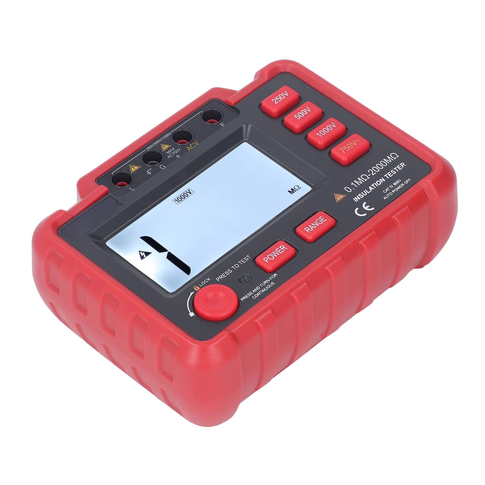 Tester di resistenza di terra di isolamento Megaohmmetro digitale Display retroilluminato Basso consumo Ampio intervallo di misurazione per cavi motore Apparecchiature