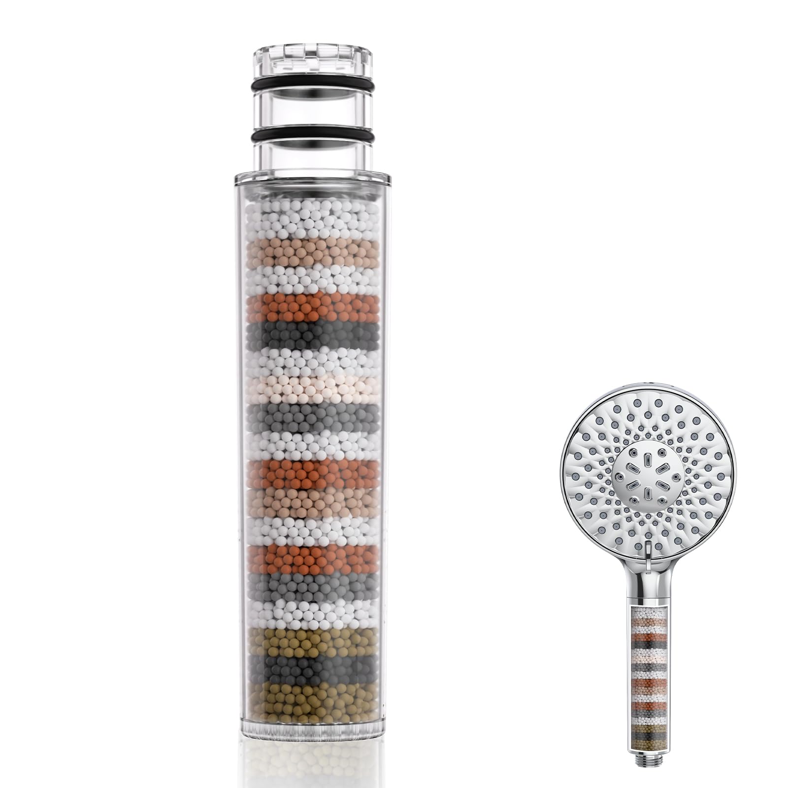 Filtre de douche anti calcaire pour soulager la peau sèche et éliminer le chlore