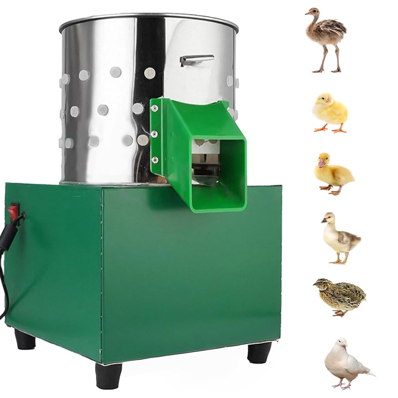 Macchina dello Plucker del pollame, Plucker della piuma dell'acciaio inossidabile, spennatura dei capelli di alta efficienza - 110 dita di gomma, attrezzatura di sconfitta