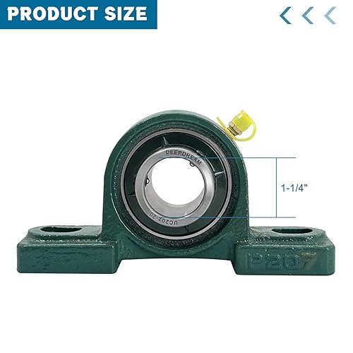 Miniatura 106 de 4 unidades UCP205-16 Cojinetes de bloque de almohada de 1 pulgada de eje de hierro fundido p205 rodamientos con 1 pulgada de diámetro montado bloque