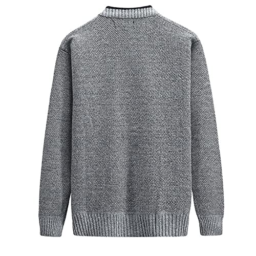 Ymosrh Sweaters Cardigan for Men Casual Shawl Long Sleeve Plush Thickening V-Neck Knited Mens Sweater2