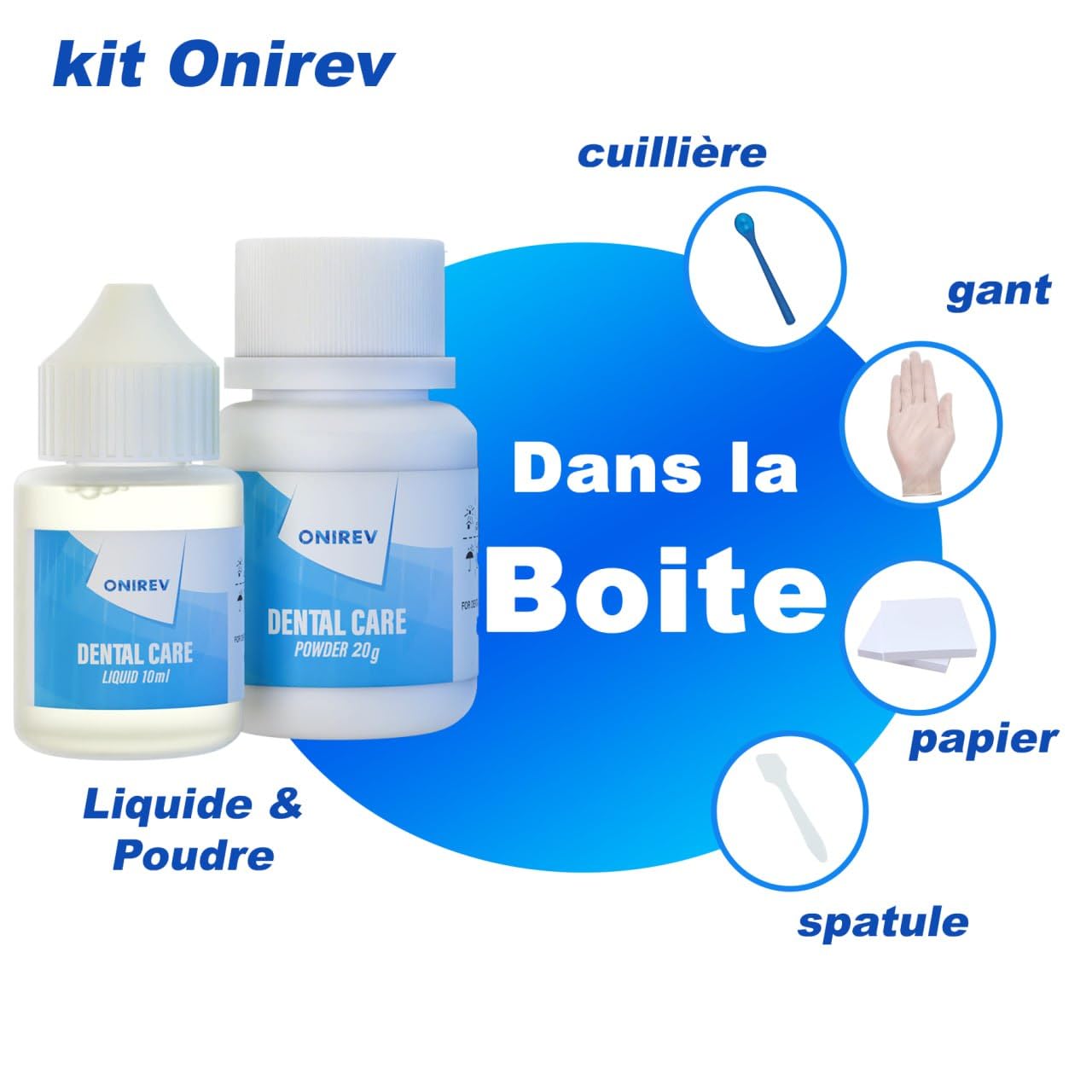 Kit de Réparation Dentaire –pansement dentaire - Solution Facile et Durable pour Couronnes, Ponts et Obturations – Garantie Satisfaction