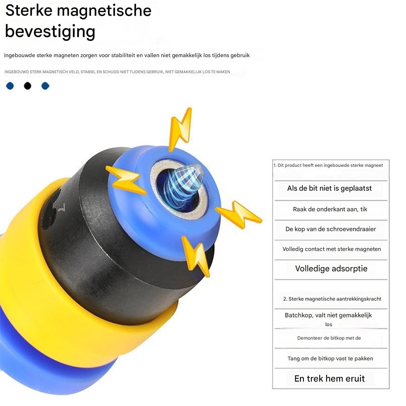 Portainserti Magnetico Adattatore Magnetico Di Posizionamento A Gambo | Estensione Portapunta Con Regolazione Profondità Vite A 7 Livelli per Cartongesso, Deck, Foratura, Legno, Casa