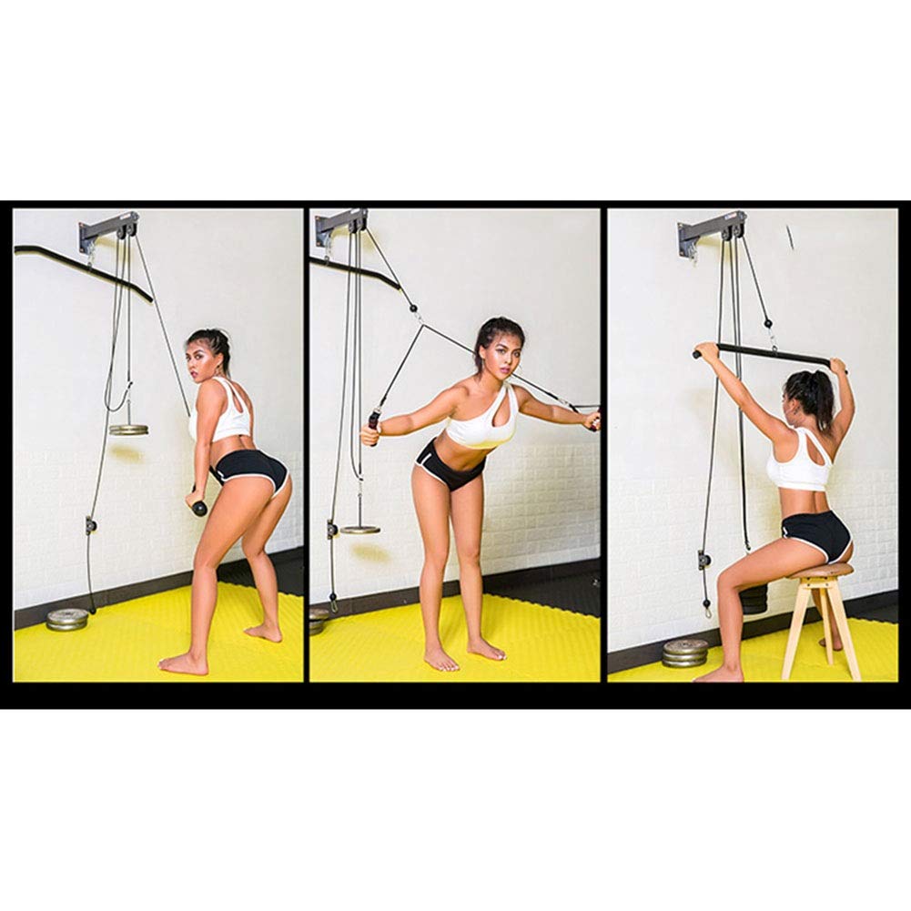 Sistema De Polea De Cable De Pared Montado En La Pared Entrenador Muscular De La Aptitud De La Pared, Curl Bíceps, Ejercicio Estirado De Tríceps, Adecuado Para Todos Los Equipos De Fitness Extraíbles