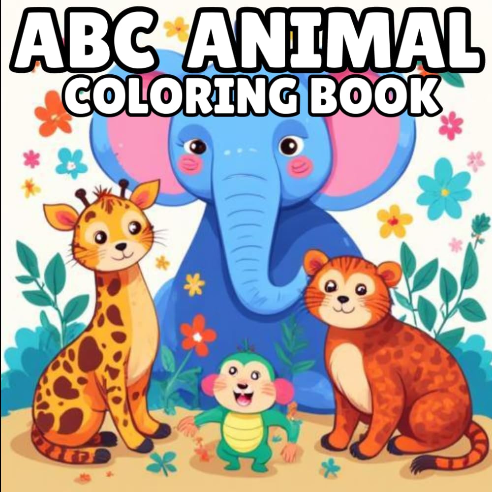 ABC ANIMAL BOOK: Learn the Alphabet Coloring Animals