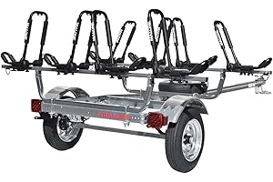 Malone MicroSport 4-Boat FoldAway-J Kayak Trailer Package: The Ultimate Solution for Easy...