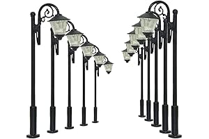 Light Your LYM36 10 Pcs N Scale Street Lights Set