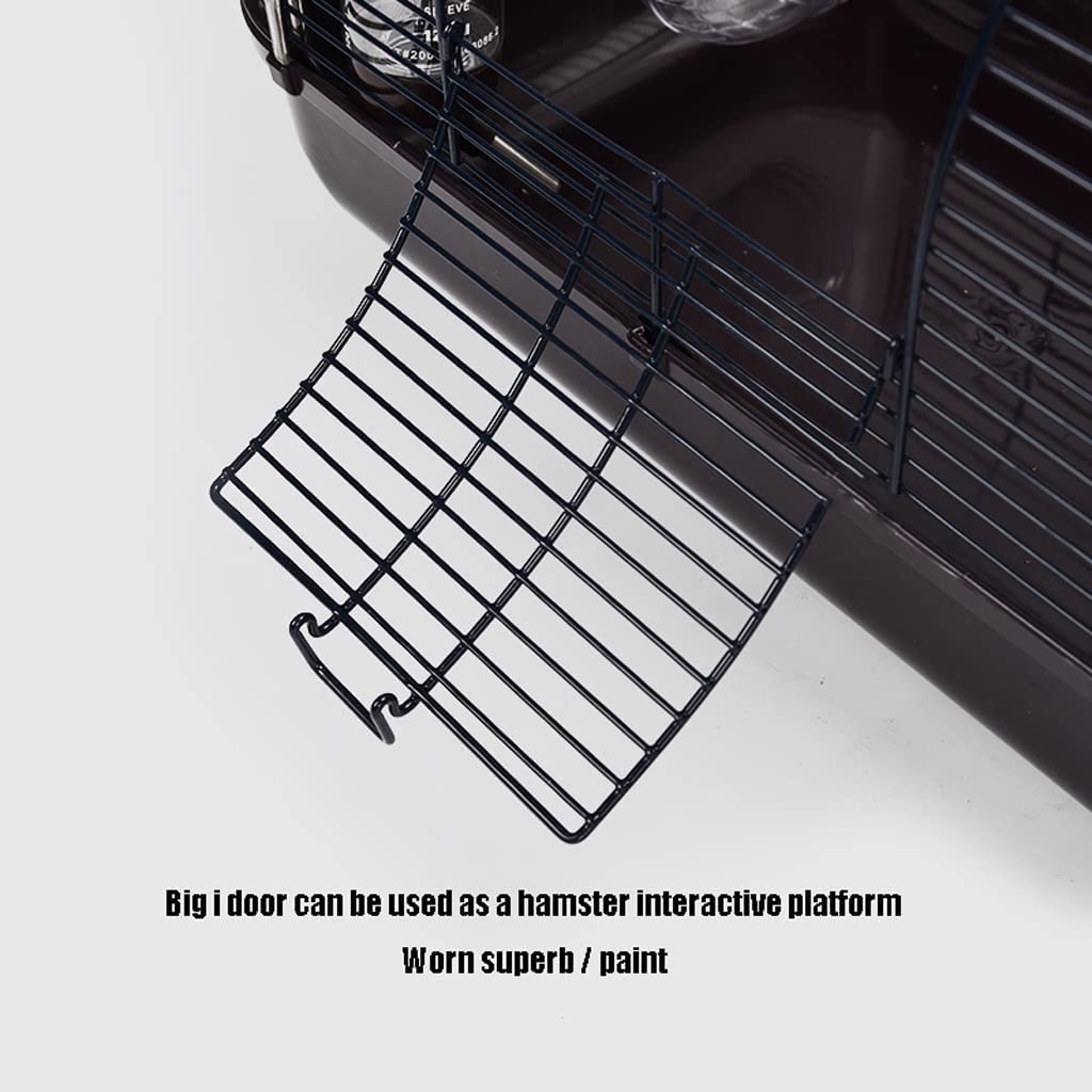PAASHE Jaula de hámster Moderna Jaula de hámster Transparente Casa con Jarra Rueda para Correr Jaula Colgante Caja de Comida Accesorios Hábitat de Animales