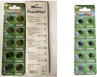 PoundMax® 10 x AG13 LR44 1.5 V Alkaline Button Cell Battery & 10 x AG10 Poundmax LR54 1.5 V Alkaline Button Cell Battery